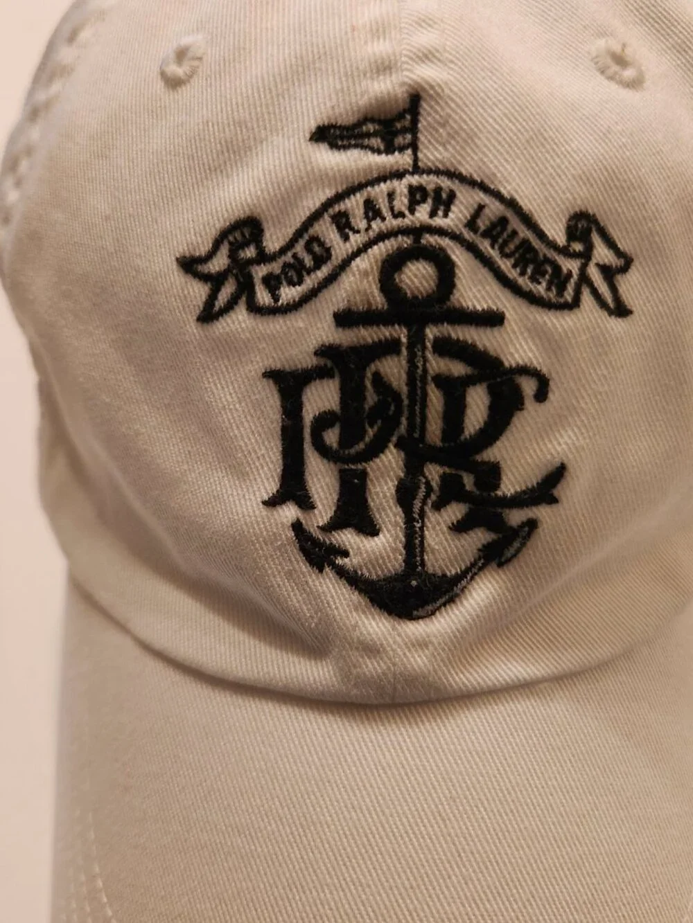 polo Ralph Lauren men's white 100%cotton baseball cap One size - Picture 2 of 4
